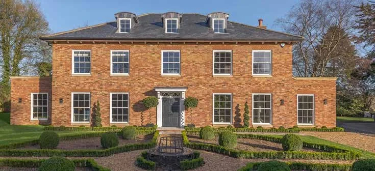 Georgian brick frontage with sliding sashes – Roundhay Windows And Doors