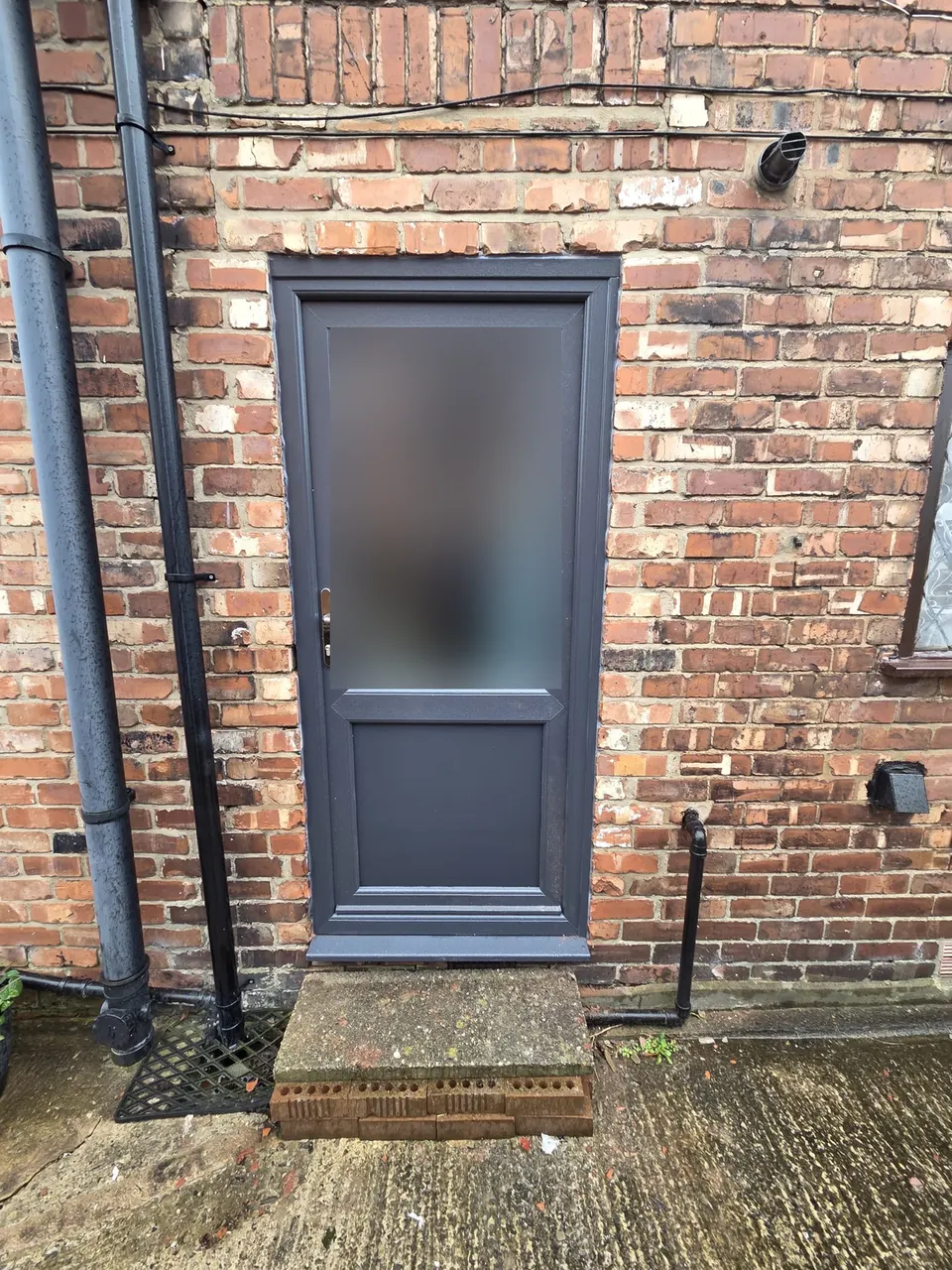 After: anthracite grey uPVC back door fitted in Alwoodley
